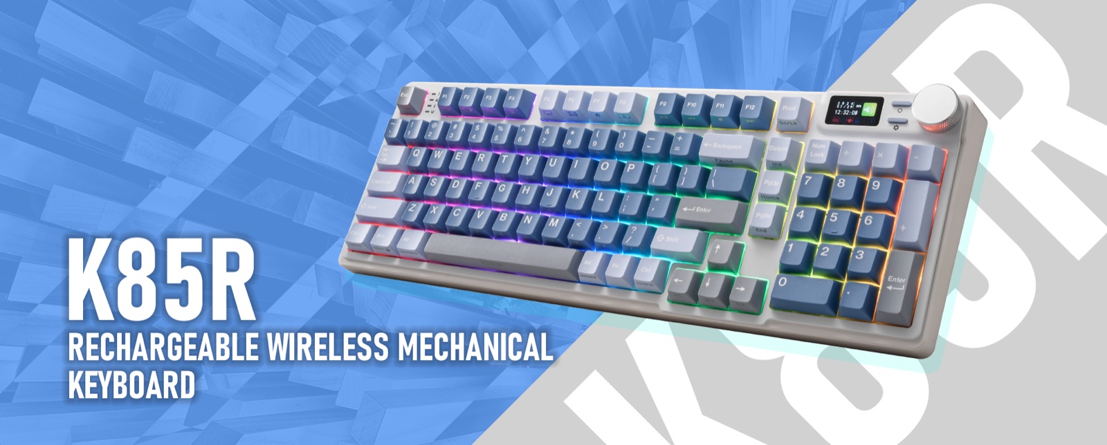 iRocks K85R：98 鍵加 LCD 小屏，要數字鍵之選